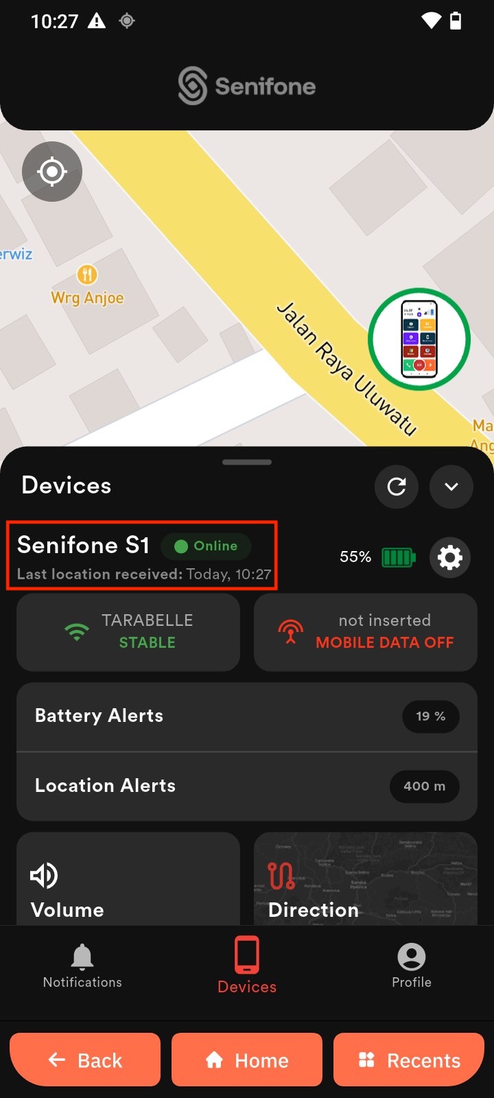 Device status